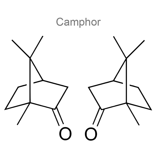 Структурная формула 2 Аскорбиновая кислота + Камфора + Тимол + [Рацементол]
