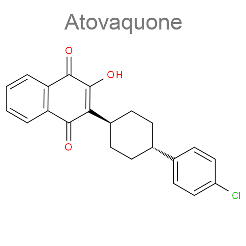 Атоваквон + Прогуанил структурная формула