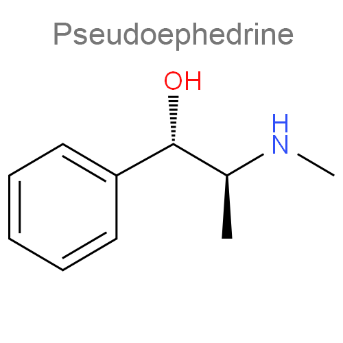 Структурная формула 2 Азатадин + Псевдоэфедрин