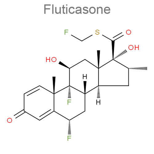 Структурная формула 2 Азеластин + Флутиказон