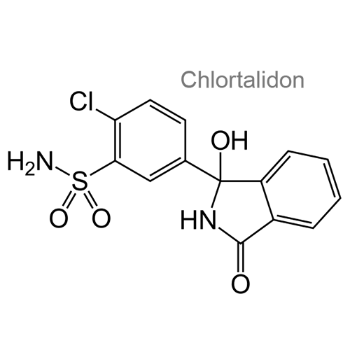 Структурная формула 2 Азилсартана медоксомил + Хлорталидон