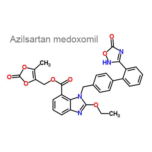 Структурная формула Азилсартана медоксомил + Хлорталидон