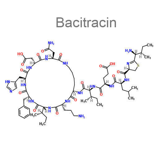 Структурная формула Бацитрацин + Неомицин + Полимиксин B