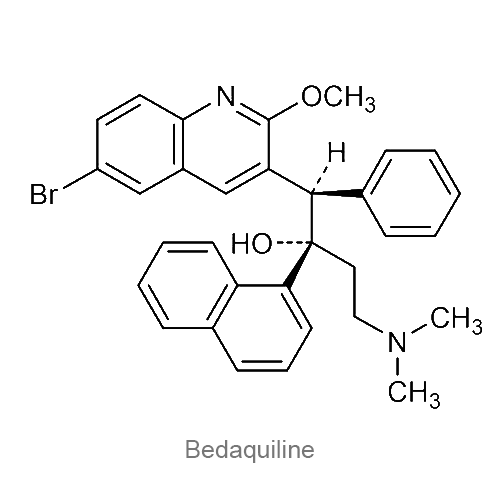 Структурная формула Бедаквилин