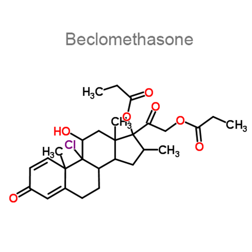 Беклометазон + Гентамицин + Клотримазол структурная формула