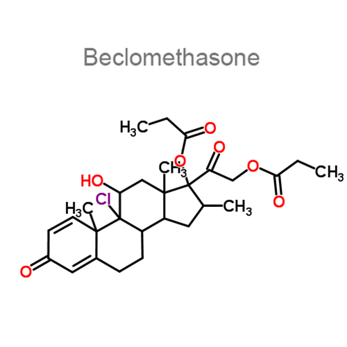 Беклометазон + Клотримазол структурная формула