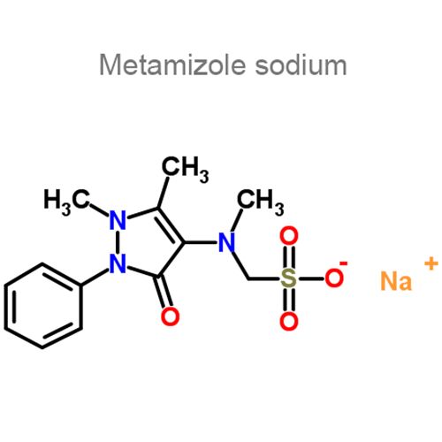 Структурная формула 2 Белладонны листьев экстракт + Бензокаин + Метамизол натрия + Натрия гидрокарбонат