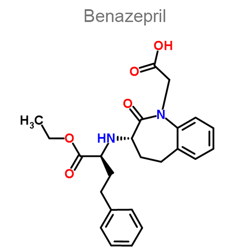 Структурная формула Беназеприл + Гидрохлортиазид