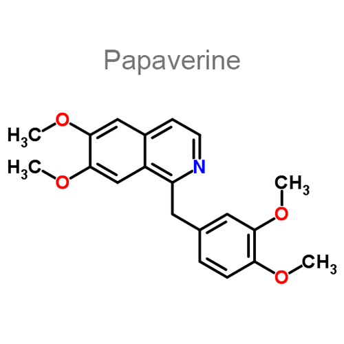 Структурная формула 2 Бендазол + Папаверин + Теобромин