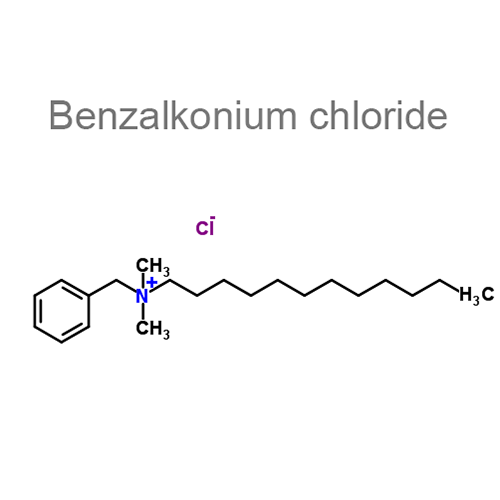 Структурная формула Бензалкония хлорид + Глутарал