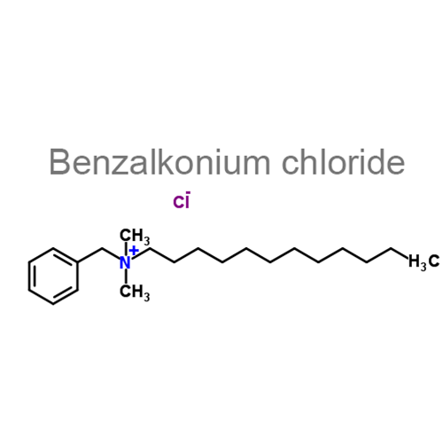 Структурная формула Бензалкония хлорид + Тримекаин