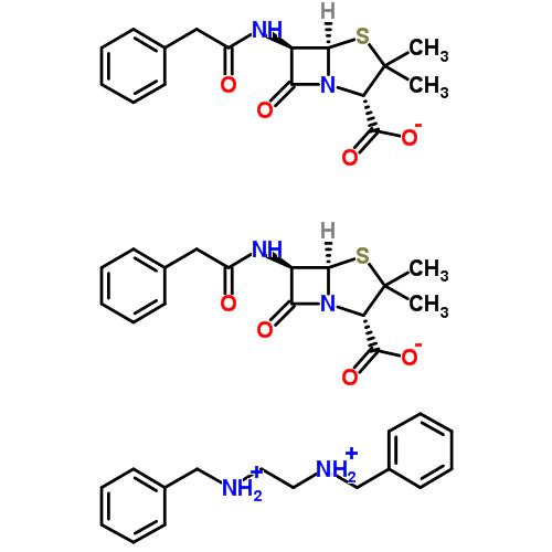 Структурная формула Бензатина бензилпенициллин