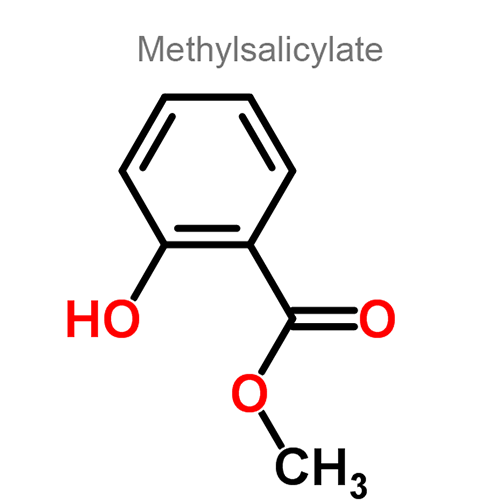 Структурная формула 3 Бензилникотинат + Камфора + Метилсалицилат + Рацементол