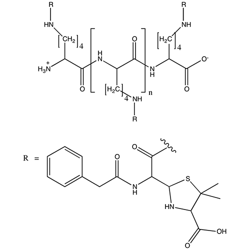 Структурная формула Бензилпенициллоил-полилизин