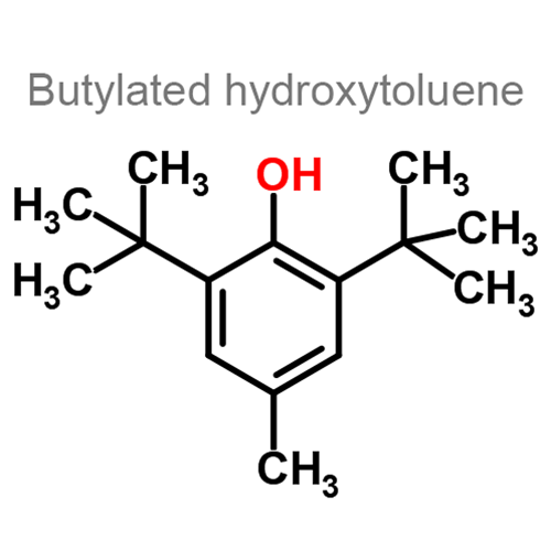 Структурная формула 2 Бензокаин + Бутилгидрокситолуол + Натрия салицилат