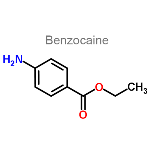 Структурная формула Бензокаин + Бутилгидрокситолуол + Натрия салицилат