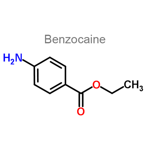 Структурная формула Бензокаин + Цетилпиридиния хлорид