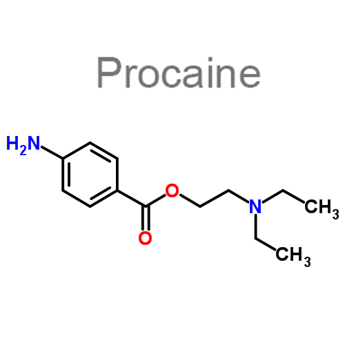 Структурная формула 2 Бензокаин + Прокаин + Левоментол