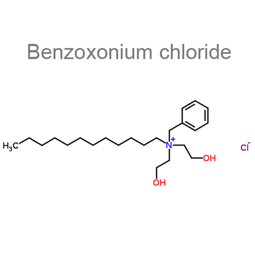 Бензоксония хлорид + Лидокаин структурная формула