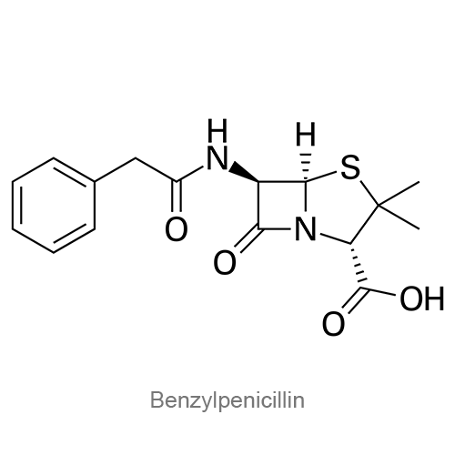 Структурная формула Бензилпенициллин