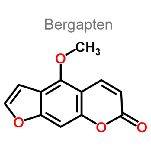 Структурная формула Бергаптен + Псорален