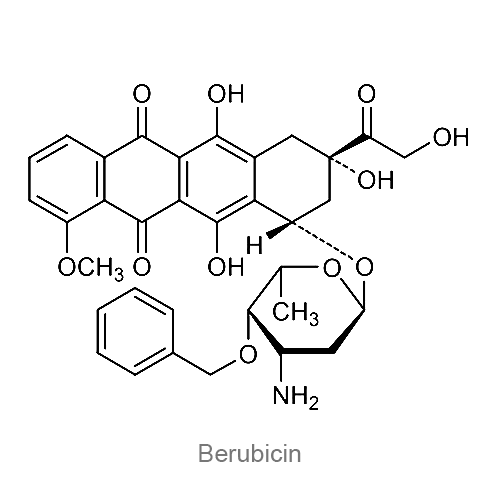 Структурная формула Берубицин