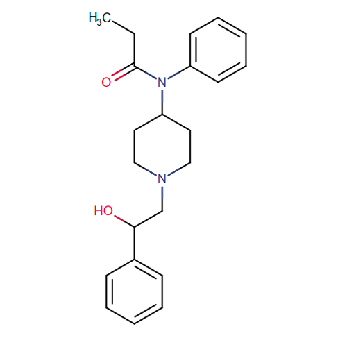 Бета-гидроксифентанил структурная формула