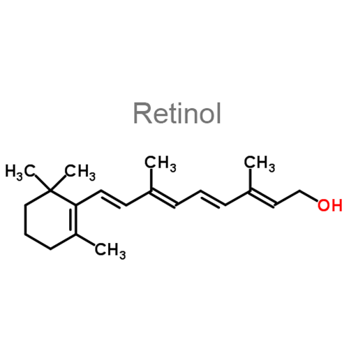 Структурная формула 4 Бетакаротен + Витамин E + Менадион + Ретинол