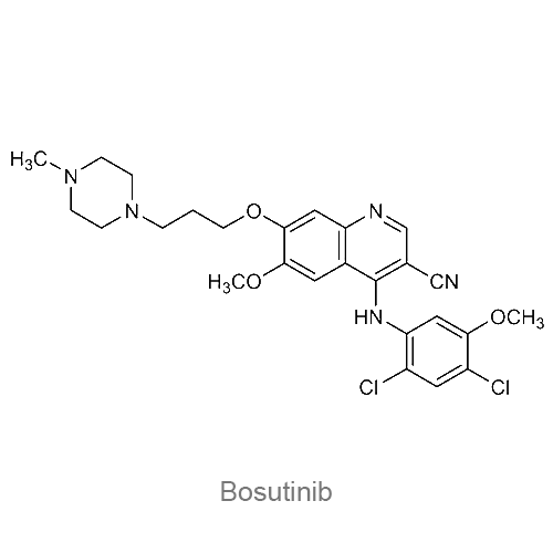 Структурная формула Бозутиниб