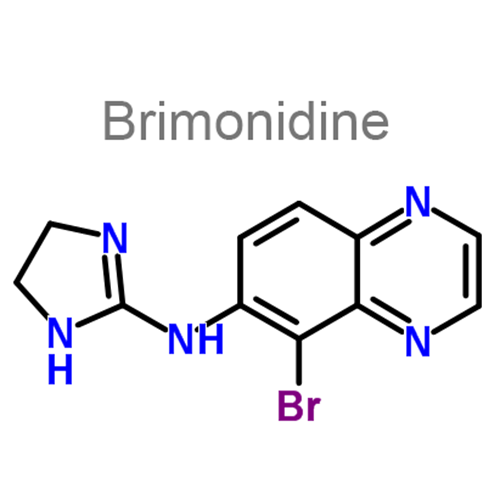 Структурная формула Бримонидин + Тимолол