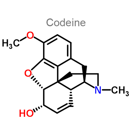 Структурная формула 3 Бромфенирамин + Фенилпропаноламин + Кодеин