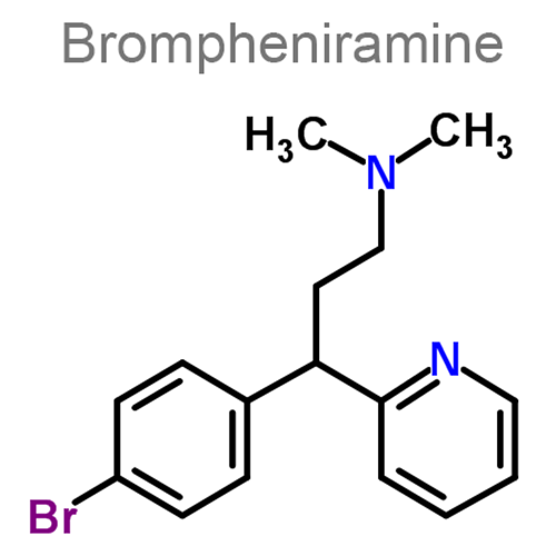 Бромфенирамин + Фенилпропаноламин + Кодеин структурная формула