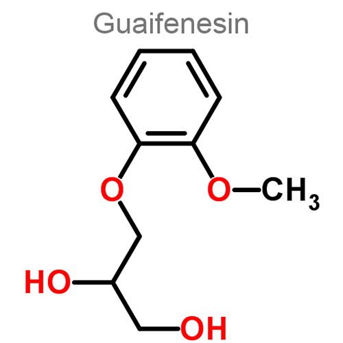 Структурная формула 2 Бромгексин + Гвайфенезин + Сальбутамол