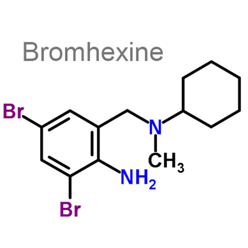 Бромгексин + Гвайфенезин + Сальбутамол + Левоментол структурная формула