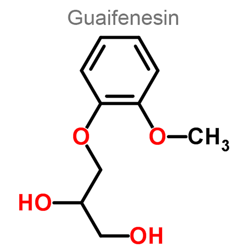 Структурная формула 2 Бромгексин + Гвайфенезин + Сальбутамол + Рацементол