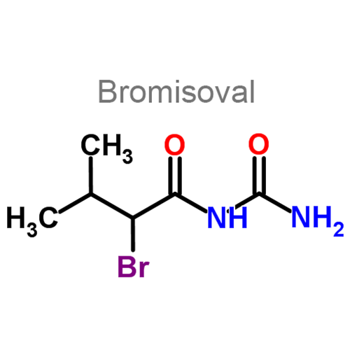 Структурная формула Бромизовал + Кальция глюконат + Кофеин + Папаверин + Фенобарбитал