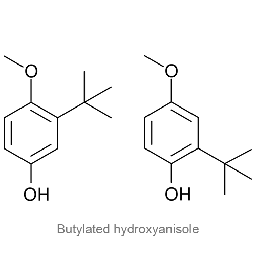 Бутилгидроксианизол структурная формула