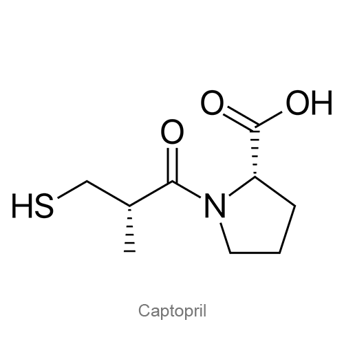 Структурная формула Каптоприл