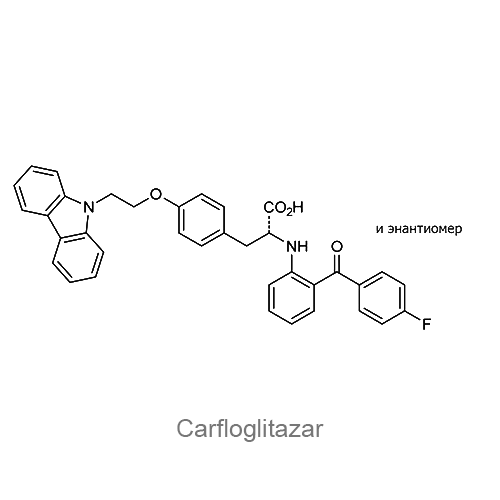 Структурная формула Карфлоглитазар