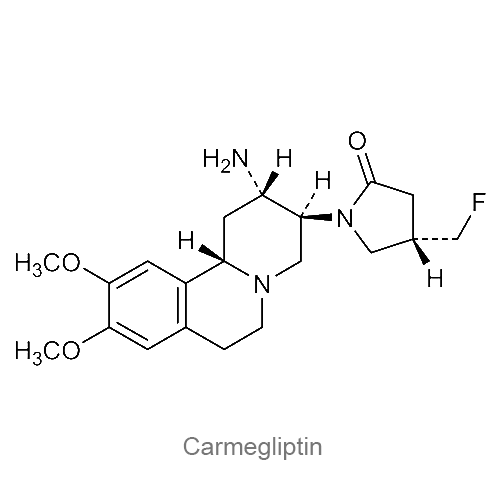 Структурная формула Кармеглиптин