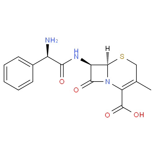 Структурная формула Цефалексин