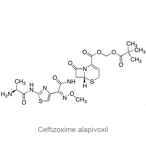 Структурная формула Цефтизоксим алапивоксил