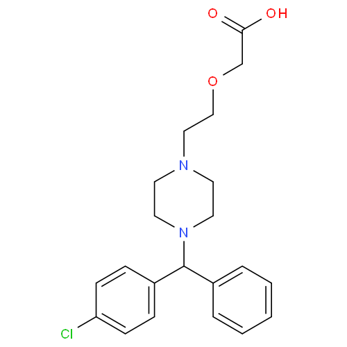 Цетиризин структурная формула