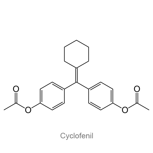 Структурная формула Циклофенил