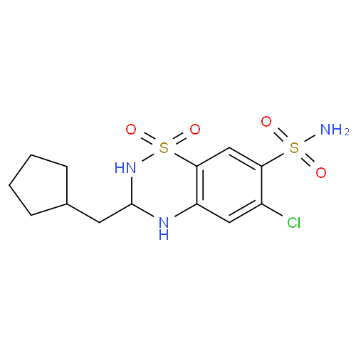 Циклопентиазид структурная формула