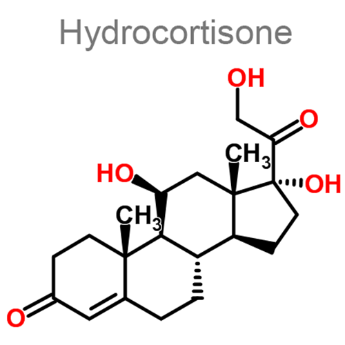 Структурная формула 2 Цинхокаин + Гидрокортизон