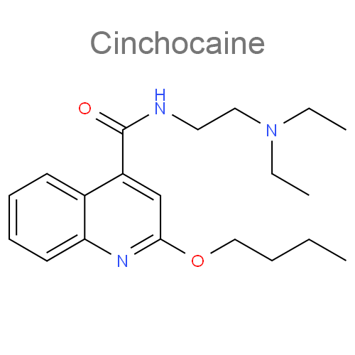 Структурная формула Цинхокаин + Гидрокортизон