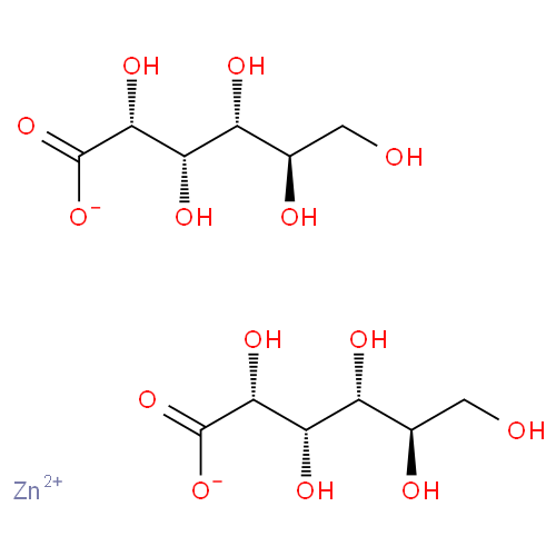 Структурная формула Цинка глюконат