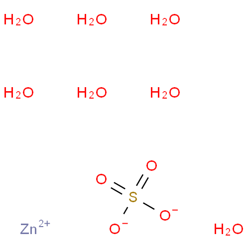 Цинка сульфата гептагидрат структурная формула