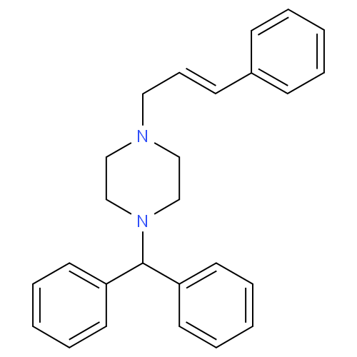 Структурная формула Циннаризин